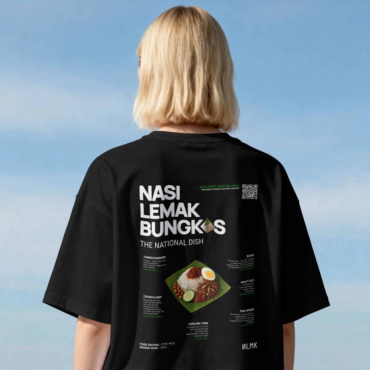 Nasi Lemak Bungkus (Oversized Tee)